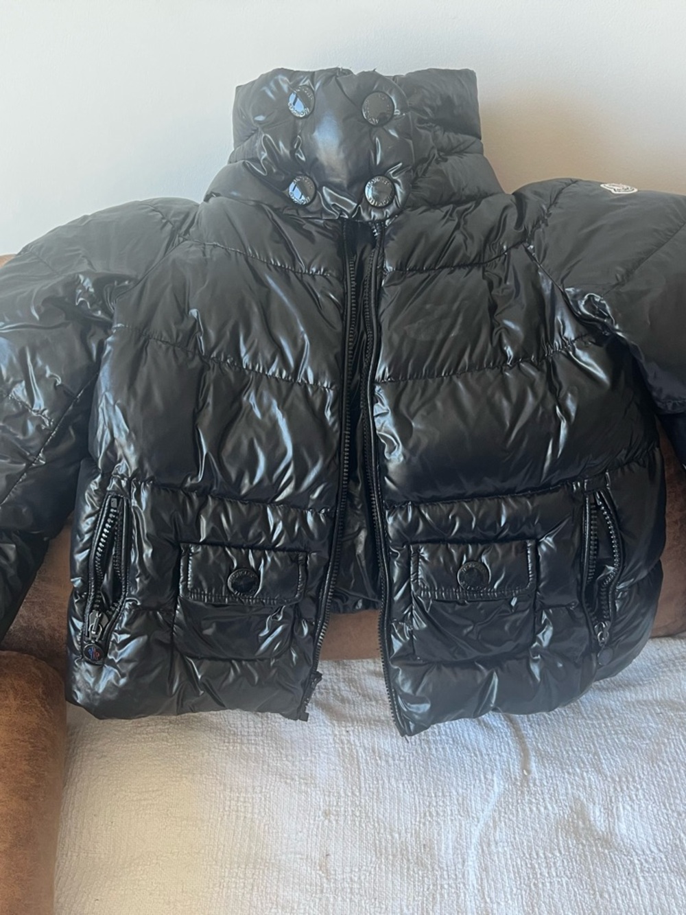 Moncler Andro Black Glossy Puffer Jacket